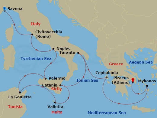 Cruise Route Map