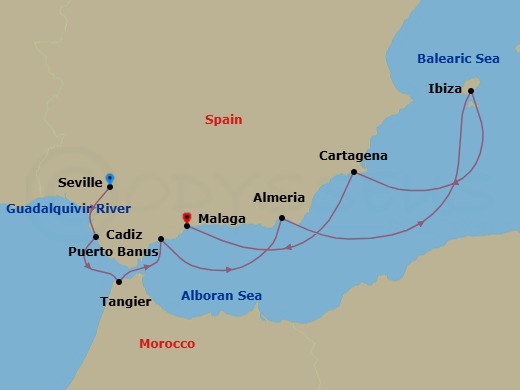 Seville To Malaga Route Map