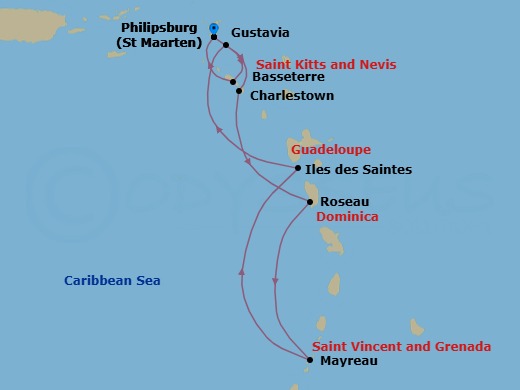Classic Caribbean Route Map