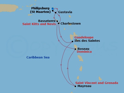 Classic Caribbean Route Map