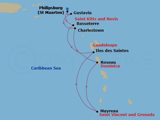 Classic Caribbean Route Map