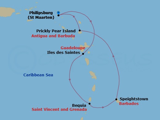 Sint Maarten Roundtrip: A Journey Through The Caribbean Isles Route Map