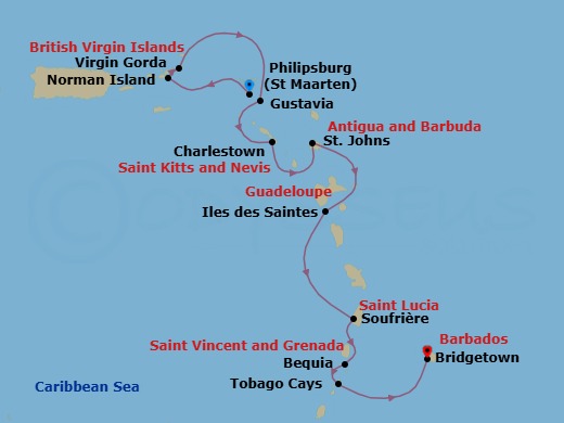 Caribbean Island Hopping: Sint Maarten To Barbados Route Map