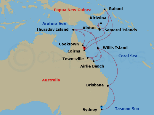 Coral Coast Journey Route Map