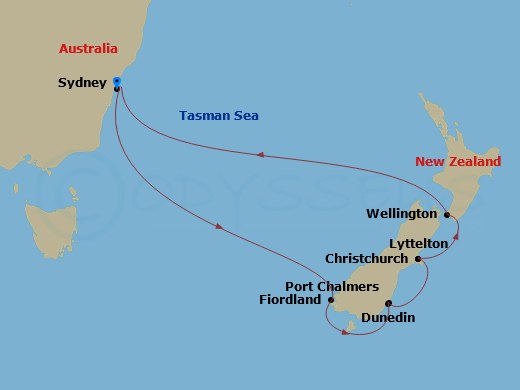 Journeys - 10-Day New Zealand Route Map