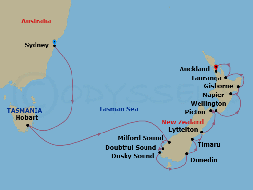 Kiwi Quest Route Map