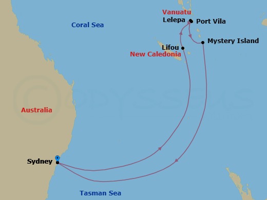 9 Nights Royal Beach Club Lelepa Holiday Route Map