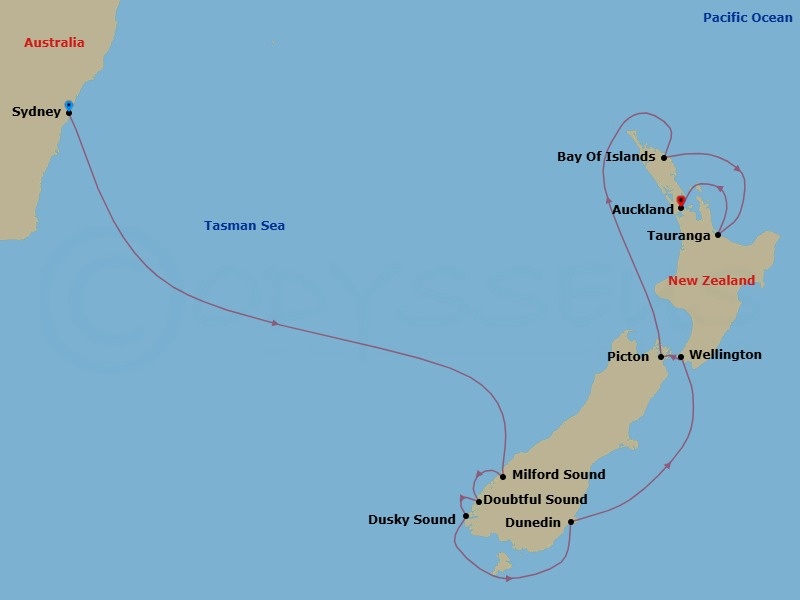10 Night Best Of New Zealand Route Map