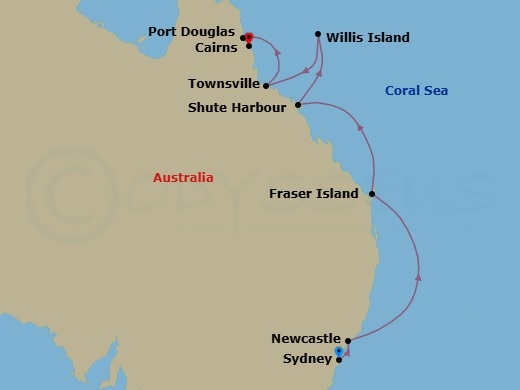 Sydney To Cairns Route Map