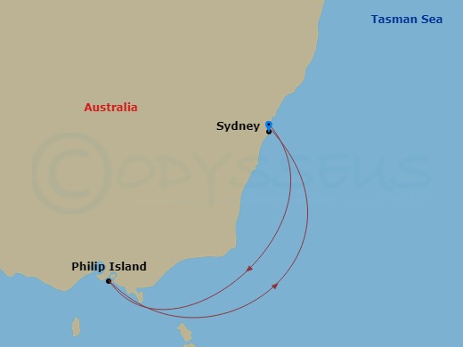 4-Day Phillip Island Route Map