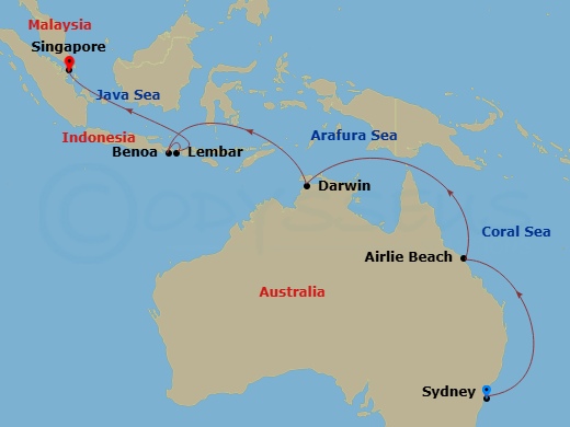 Journeys - 14-Day Southeast Asia Route Map