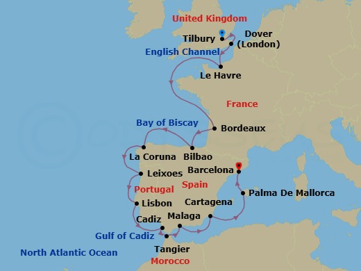 Iconic Western Europe Route Map