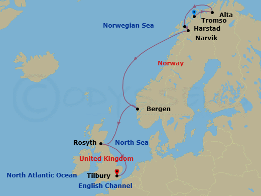 In Search Of Northern Lights Route Map