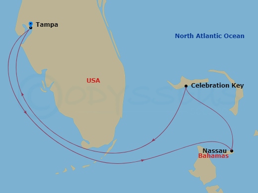5-Day Bahamas Route Map