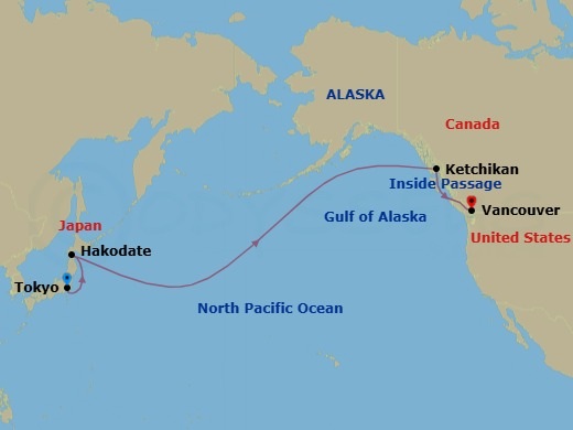 Tokyo To Vancouver Route Map