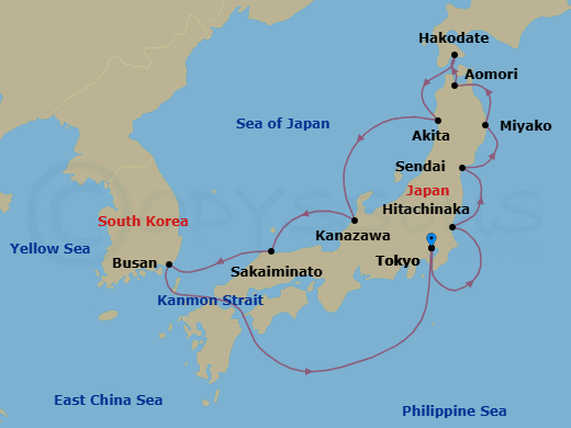 Miyako Mystique Route Map