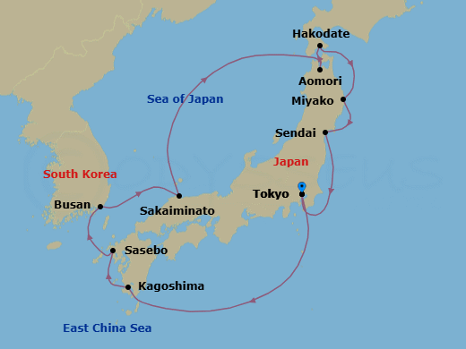 Tokyo To Tokyo Route Map