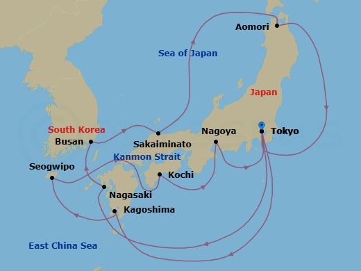 Grand Japan Route Map