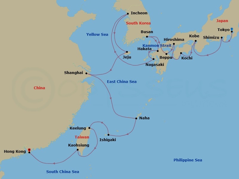 Asia Odyssey Route Map