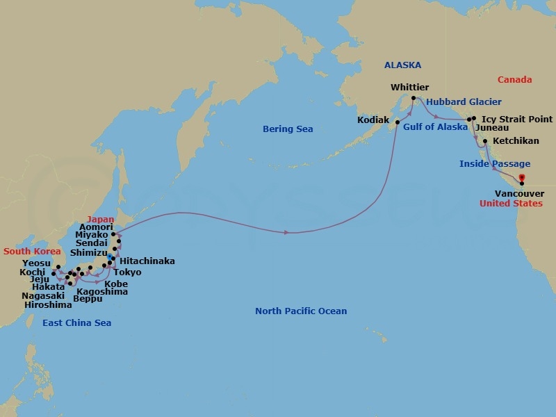 Silk & Sea Passage Route Map
