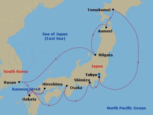 Japan Discovery Route Map