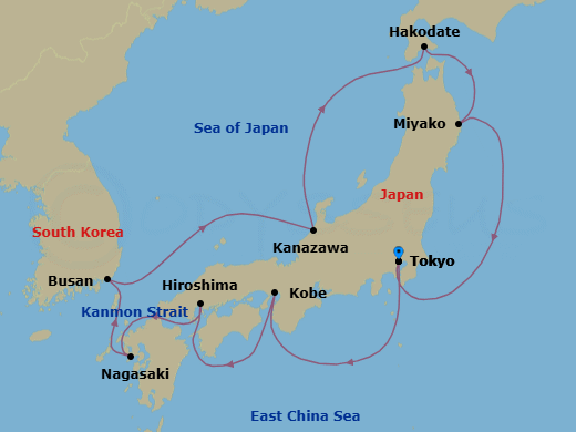 Tokyo To Tokyo Route Map