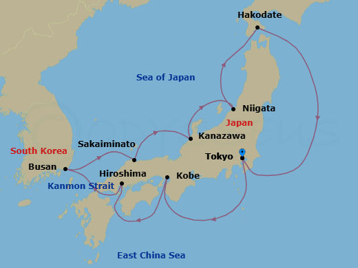 Tokyo To Tokyo Route Map