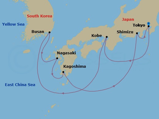 Itinerary schematic diagram