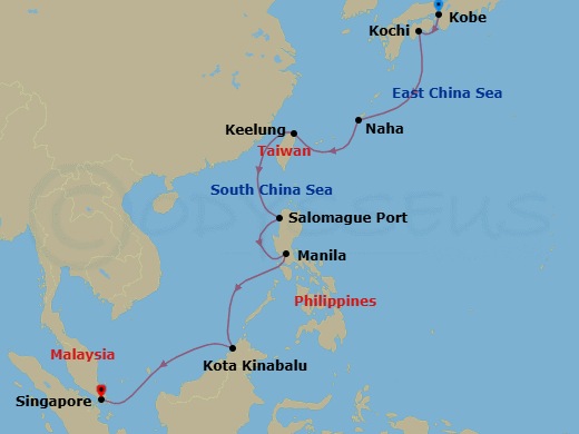 Sunrise Over Kyoto Route Map