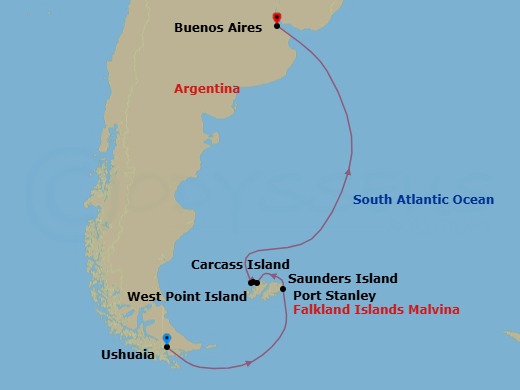 Ushuaia To Buenos Aires Route Map