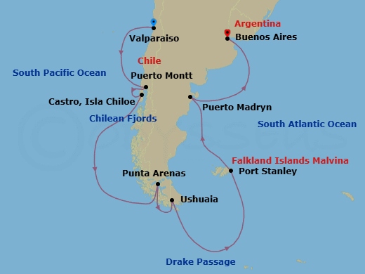 Valparaiso To Buenos Aires Route Map