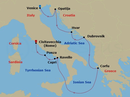 Venice To Rome Route Map