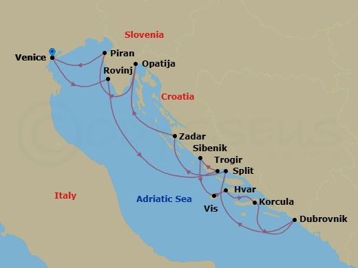 Discover The Best Of The Croatian Coast Route Map