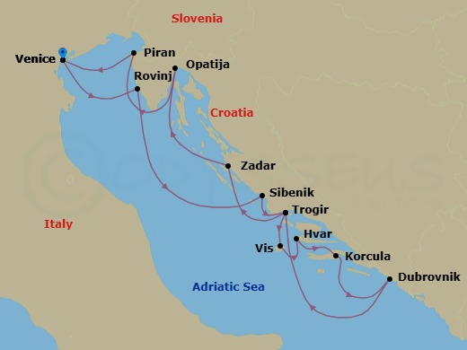 Discover The Best Of The Croatian Coast Route Map