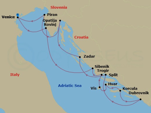 Discover The Best Of The Croatian Coast Route Map