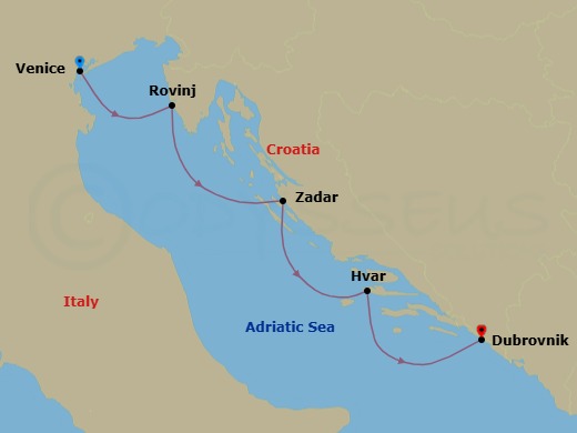Quick Getaways: Croatia Calling Route Map