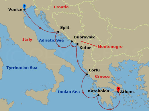 Luxury Cruise Connections - Itinerary: Venice, The Adriatic & Greece ...