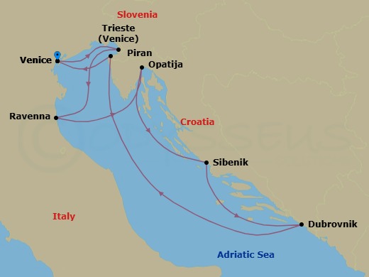 Legends Of The Northern Adriatic Route Map