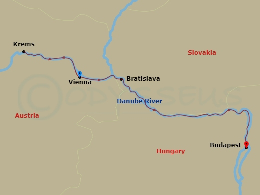 Christmastime From Vienna To Budapest Route Map