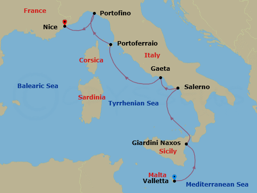 Valletta To Nice