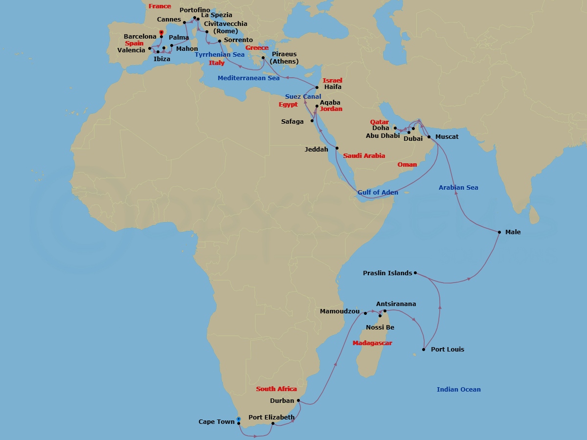 Grand Asia Escape Route Map