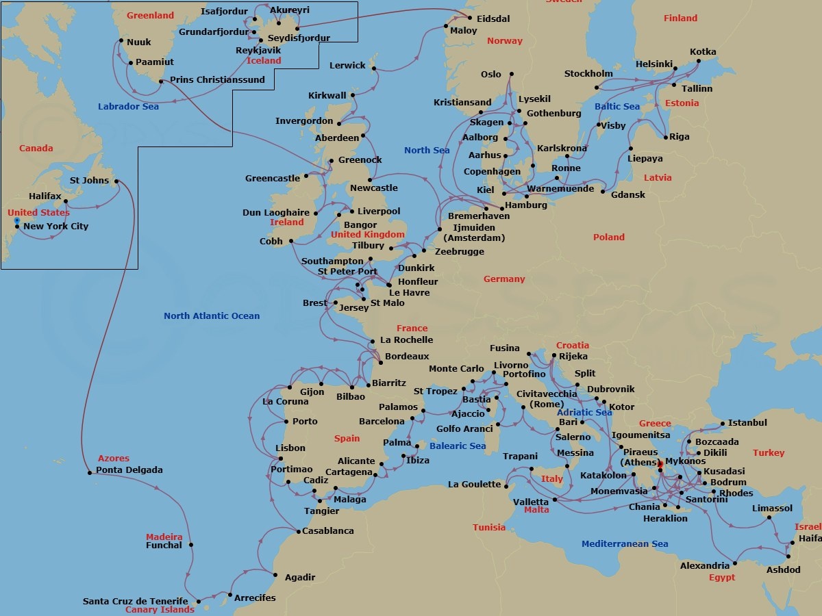 Grand European Discovery Route Map