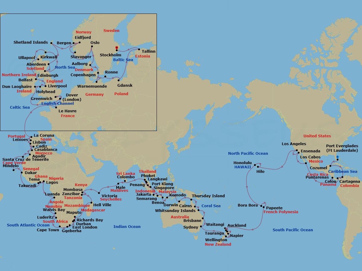 Viking World Voyage Iii Route Map