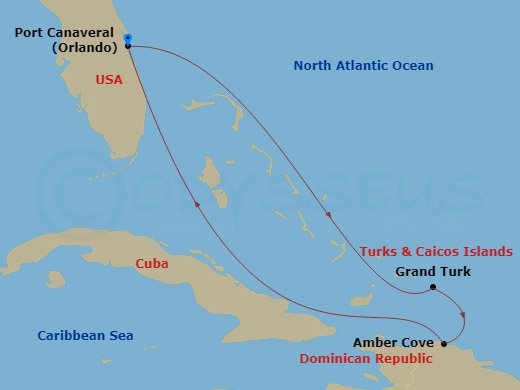 5-Day Eastern Caribbean Route Map