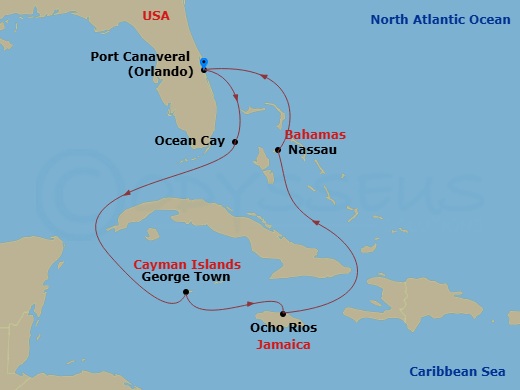 Caribbean And Antilles, 7 Nights Route Map