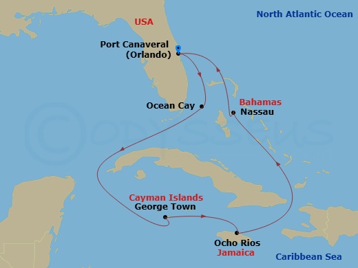 Caribbean And Antilles, 11 Nights Route Map