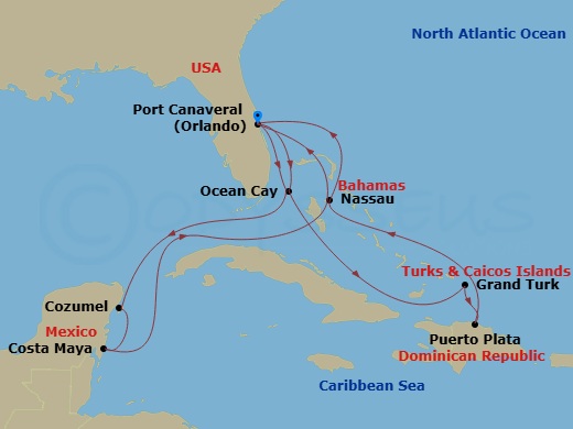 Caribbean And Antilles, 15 Nights Route Map