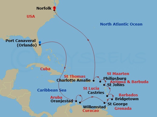Cruise Route Map