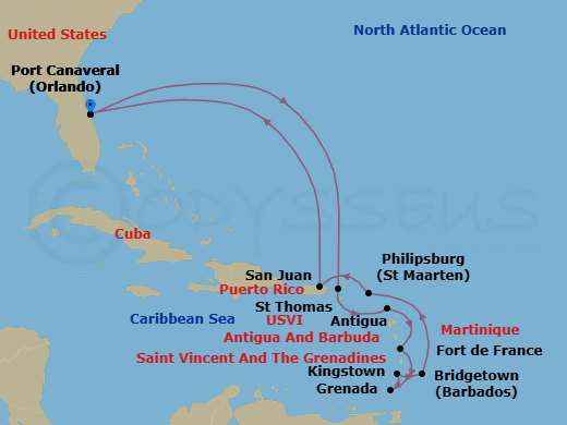 Cruise Route Map