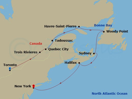 Canadian Discovery Route Map
